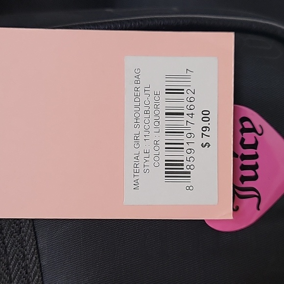 NWT Juicy Couture Material Girl Shoulder Bag With Coin Pouch Color Liquorice - Picture 17 of 17